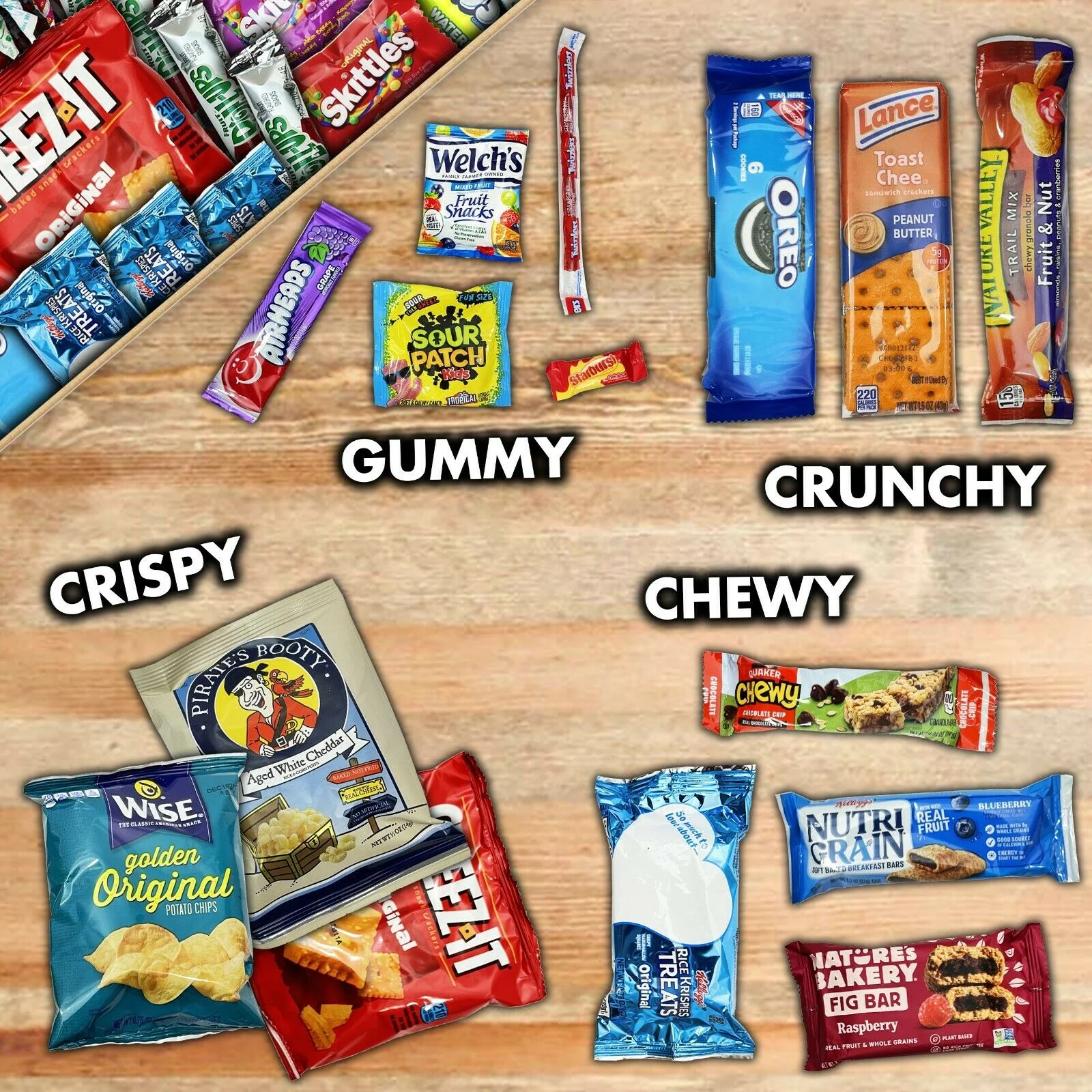 Lunch Box Snacks Box Candy Cookies Cereal (40 Count) Snack Care Package Gift Box