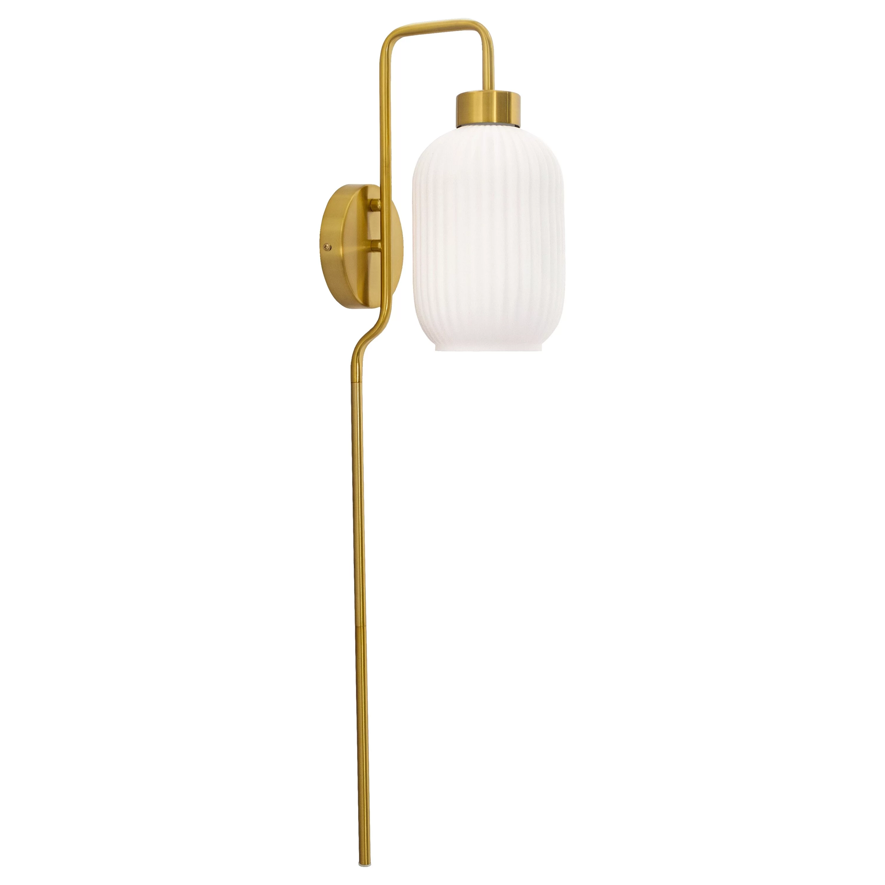 River of Goods Adrienne  White Glass and Metal Retro Wall Sconce - 5.375
