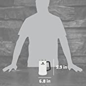 Stanley Stay-Chill Beer Stein 24 oz | Heavy Duty Big Grip Handle | Beer Tumbler Drink Cup, Holds 2 Cans | Insulated Stainless Steel Party Mug | BPA-Free | Azure