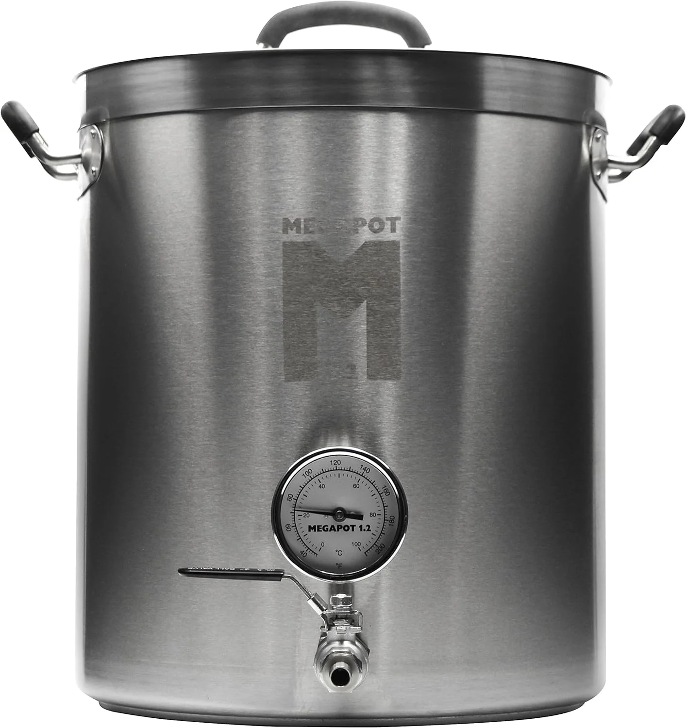 Megapot Stainless Steel Brew Kettle With Volume Markings (15 Gallon Plain)