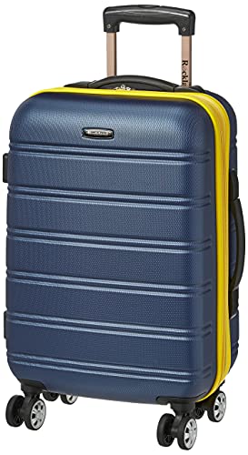Rockland Melbourne Hardside Expandable Luggage with Spinner Wheels, 2TONENAVY, 2 Piece (20/28)