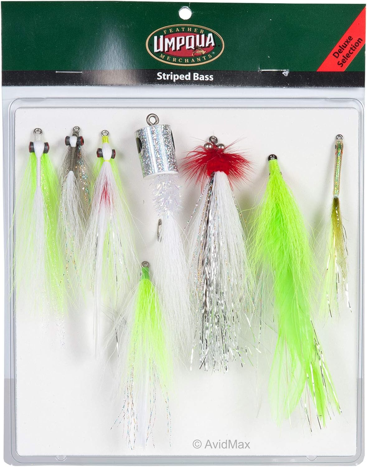 Umpqua Striped Bass Deluxe Fly Selection, 8 Flies