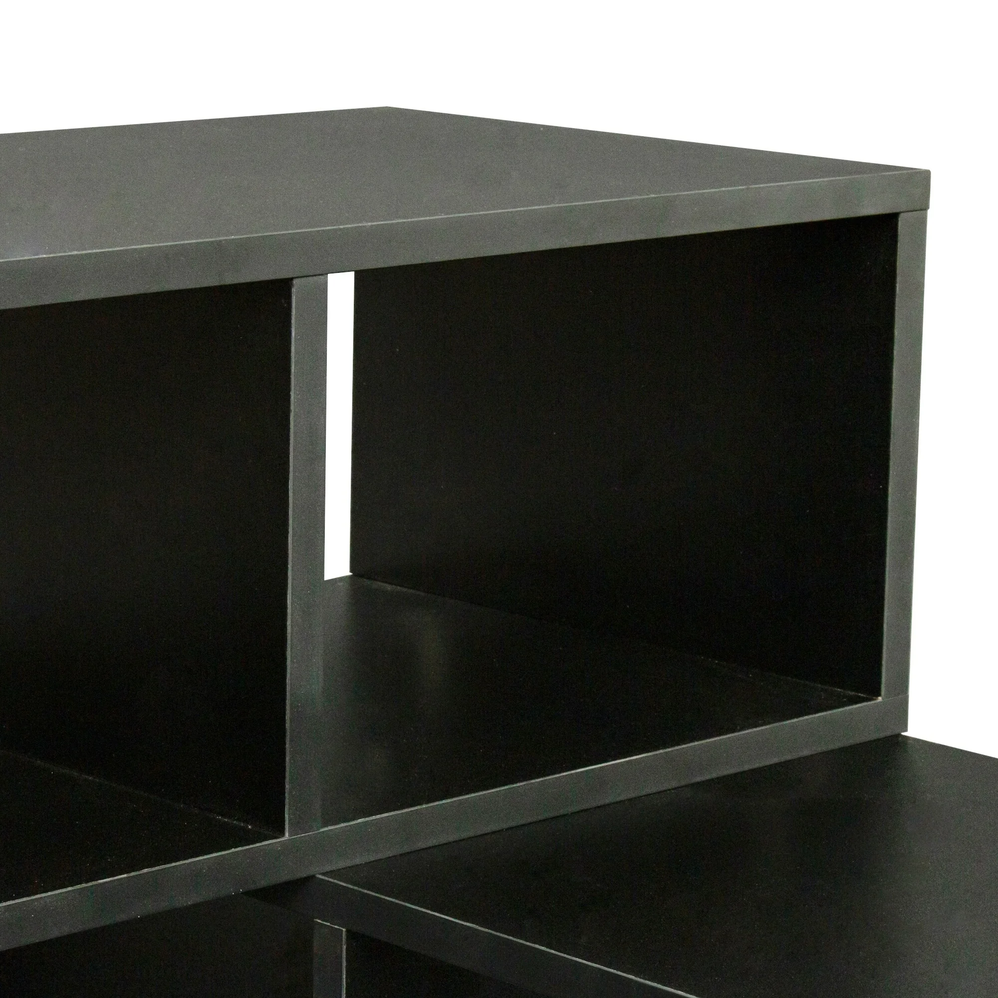 Double L-Shaped TV Stand, Bookcase, Extendable & Twistable TV Cabinet