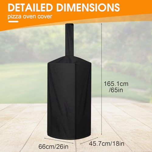 Pizza Oven Cover, Outdoor Pizza Oven Cover Dustproof, Weatherproof, Uv Resistant Adjustable Drawstring And Elastic Band Suitable For Wood Fired Pizza Oven BBQ Smoker Grill