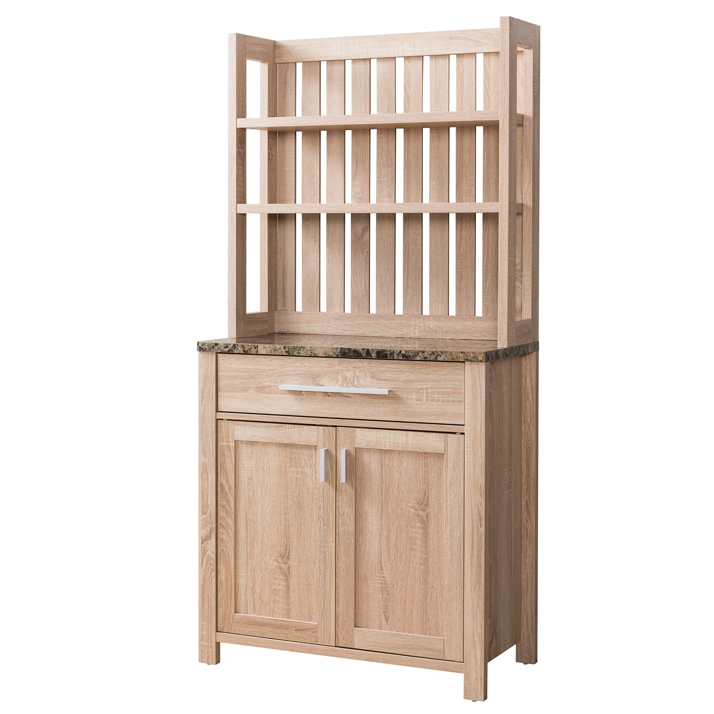 Furniture of America Baymo Multi-Layer Baker Rack, Weathered Sand
