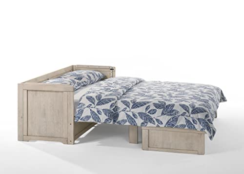 NIGHT & DAY Furniture Murphy Cube Cabinet Bed (White, Queen)