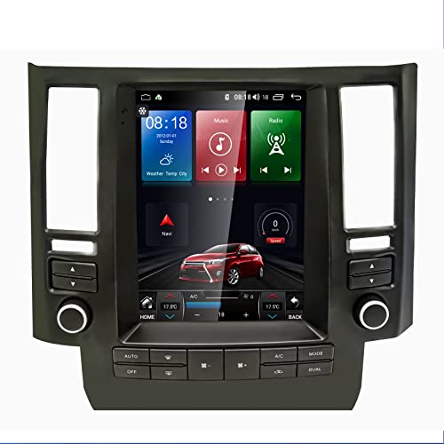 Car Stereo with Bluetooth for Infiniti FX FX35 FX45 2007 2008 2009, Tesla Style Car Audio 9.7 Inch HD IPS Touch Screen Radio Car with GPS Navigation Android 10 Support SWC WiFi 2 GB RAM 32 GB ROM