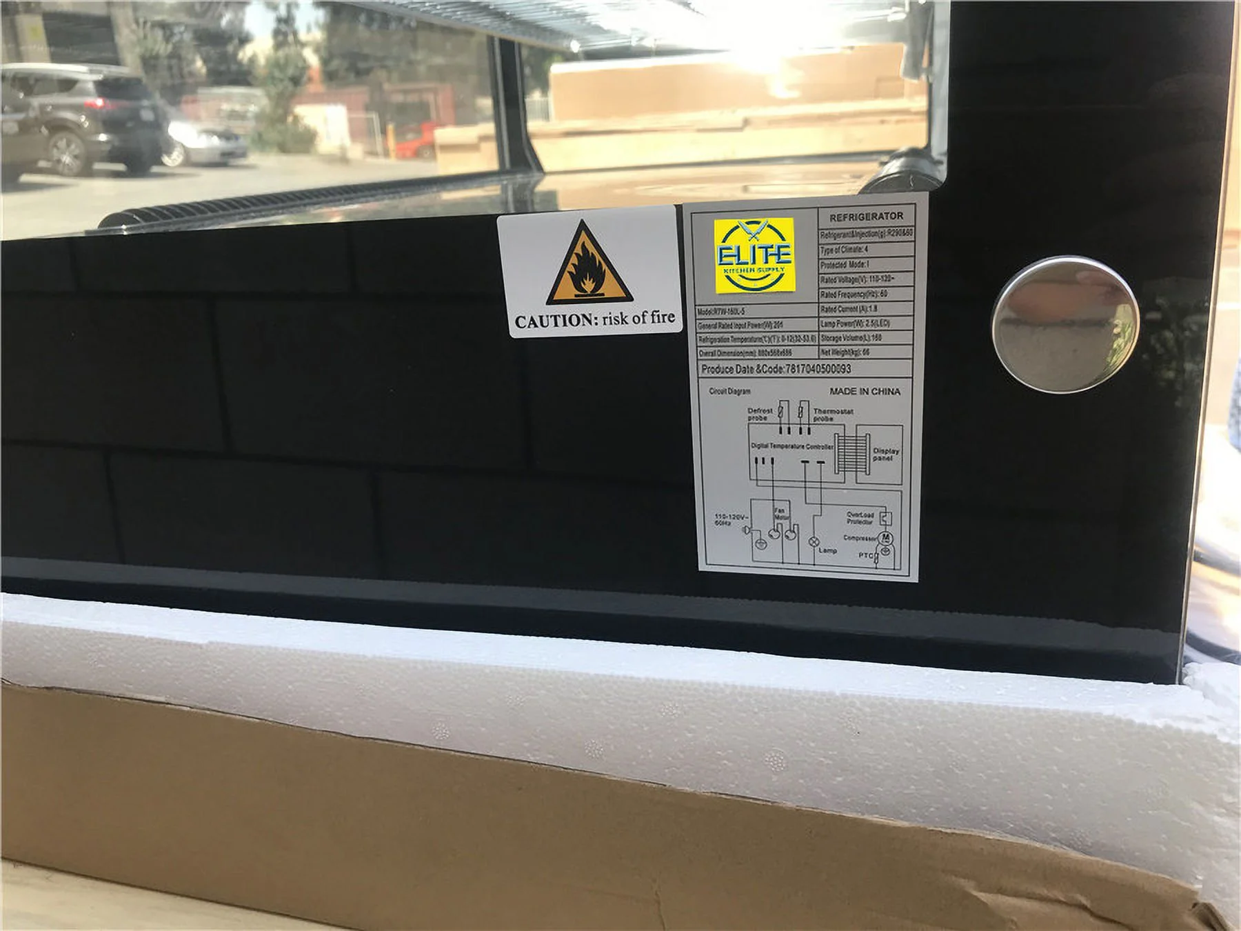 35 in. Bakery Glass Case Commercial Refrigerator 5.7 Cu. ft