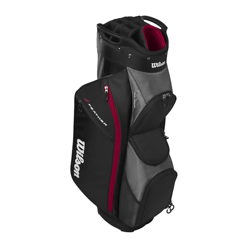 Wilson Feather Golf Cart Bag - Black/Grey/Red