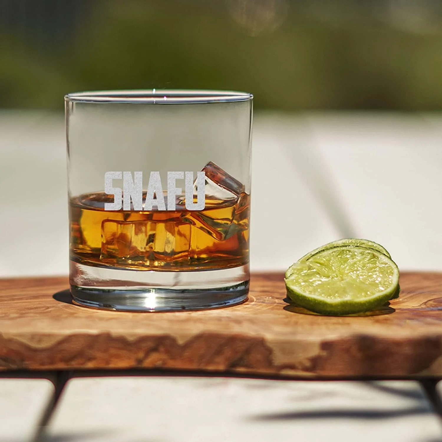 SNAFU Whiskey Glass | Military Jargon Gift | Independence Day Gift | Novelty Old Fashioned Wine Glasses | Home Party Whiskey Glass Decoration (11 Oz)