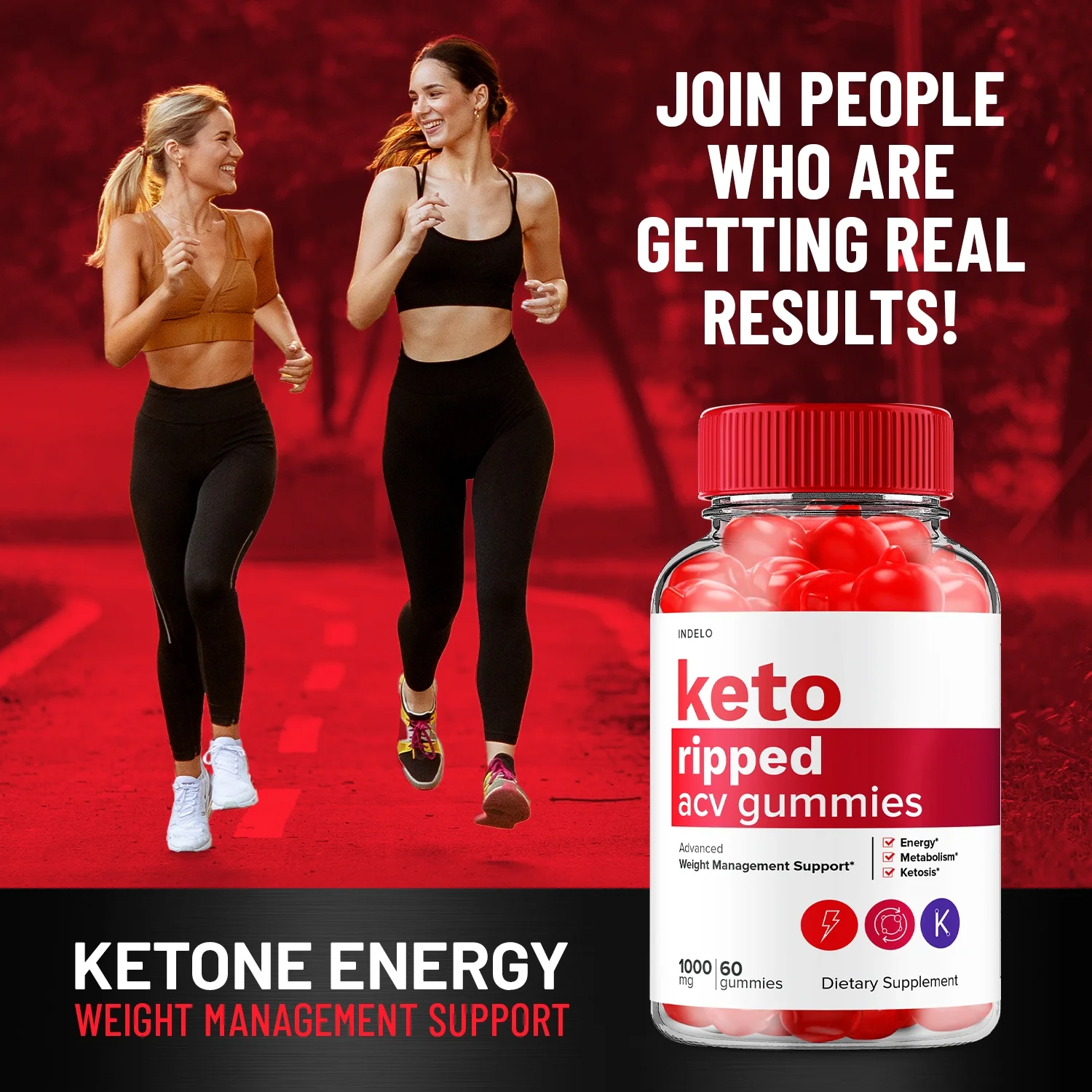 (5 Pack) Keto Ripped Gummies, Keto Ripped ACV Gummies Advanced Weight Management Supplement 1000mg, Apple Cider Vinegar Vitamin B12, Advanced Keto Ripped ACV Gummies (300 Gummies)