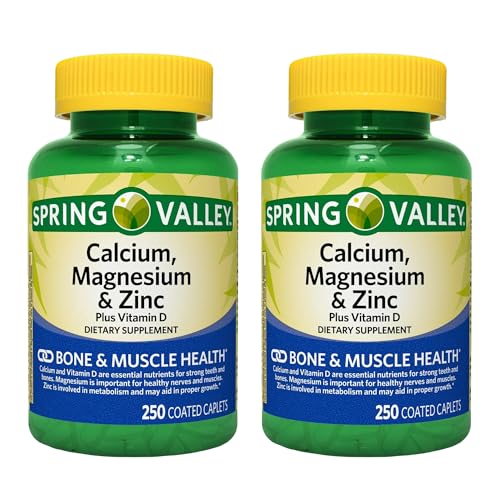 Calcium, Magnesium, Zinc Plus Vitamin D3, Dietary Supplement, 250 Count