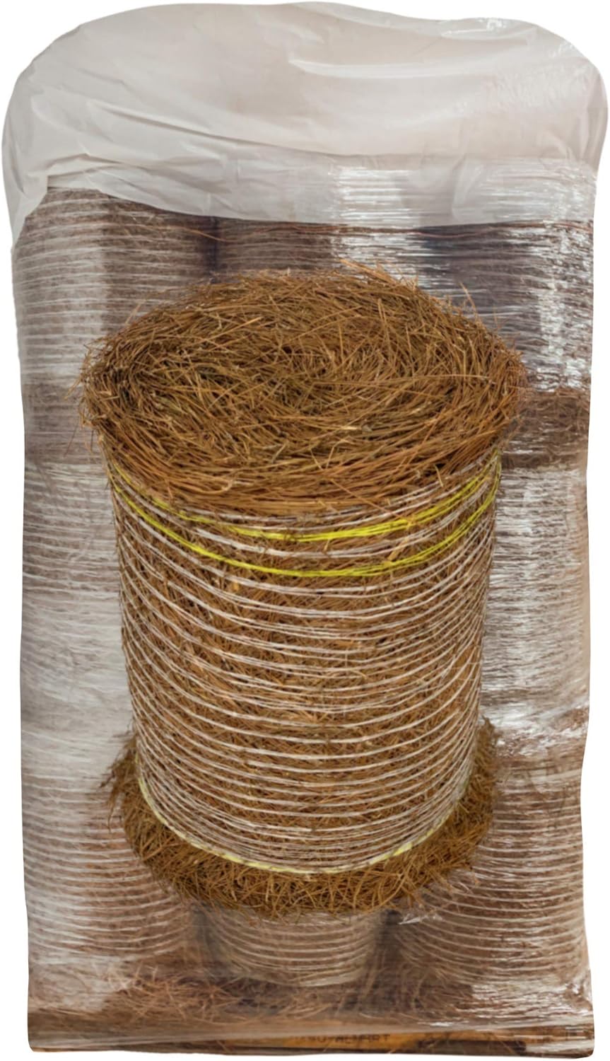 Longleaf Pine Straw Roll for Landscaping - Non-Colored �C 18 Rolls Per Pallet - Covers Up to 2,250 Square Feet