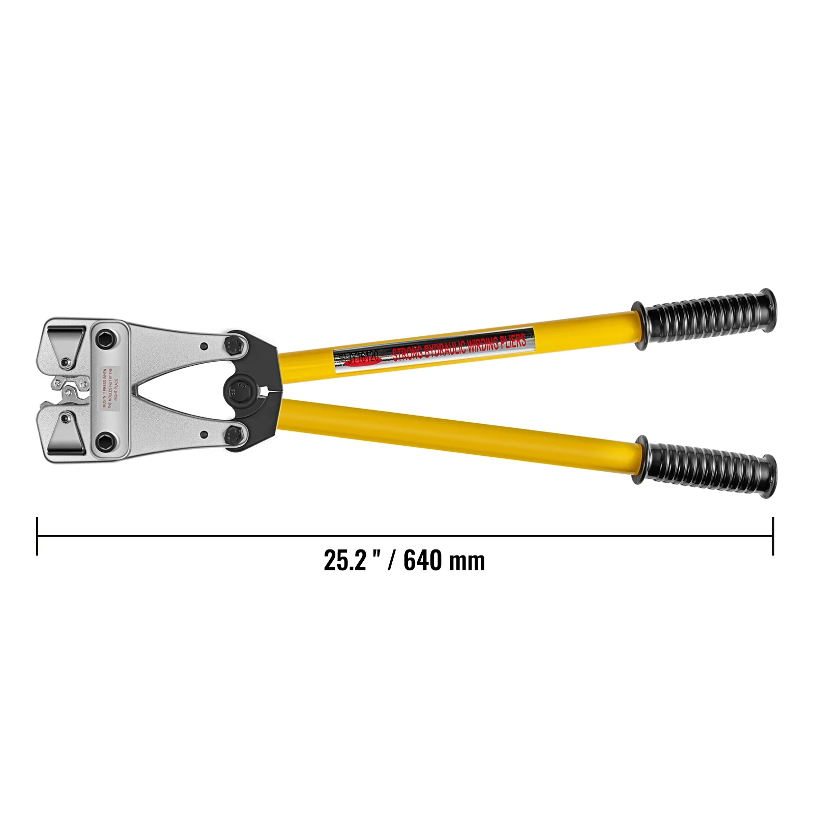 VEVOR Battery Cable Crimping Tool 10-120 mm2, Cable Lug Crimping Tool for Heavy Duty Wire Lugs, Battery Cable Crimper for AWG 8-4/0, Hexagon Lug Crimping Tool for Wire Cable Cutting and Crimping