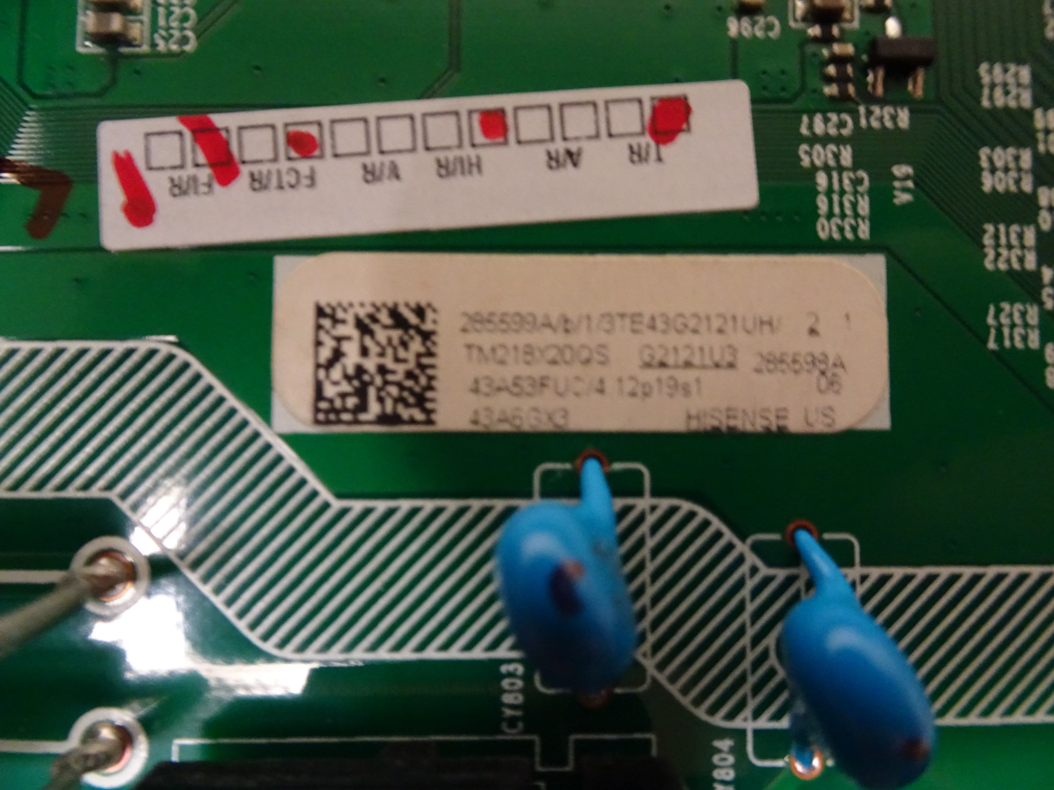 Hisense 43A6GX3 Main Board 285599A, RSAG7.820.10879/ROH