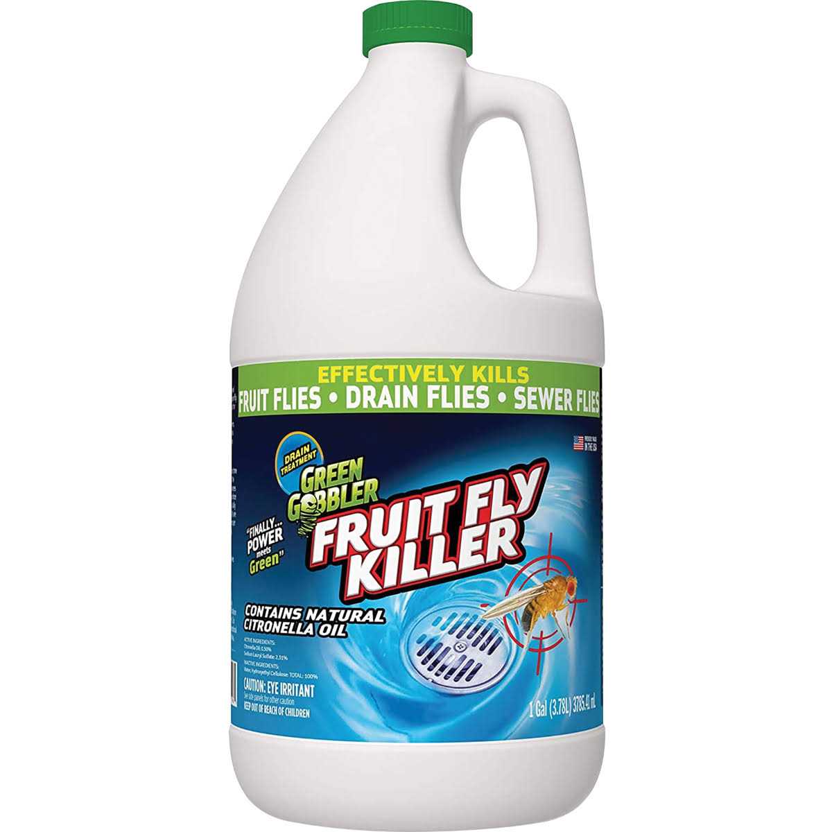 Green Gobbler Fruit Fly Goodbye Gel Drain Treatment Drain Fly Killer