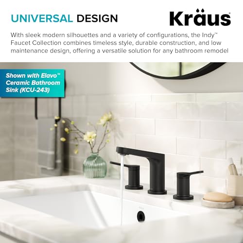 KRAUS Indy Single Handle One Hole Bathroom Sink Faucet in Chrome, KBF-1411CH