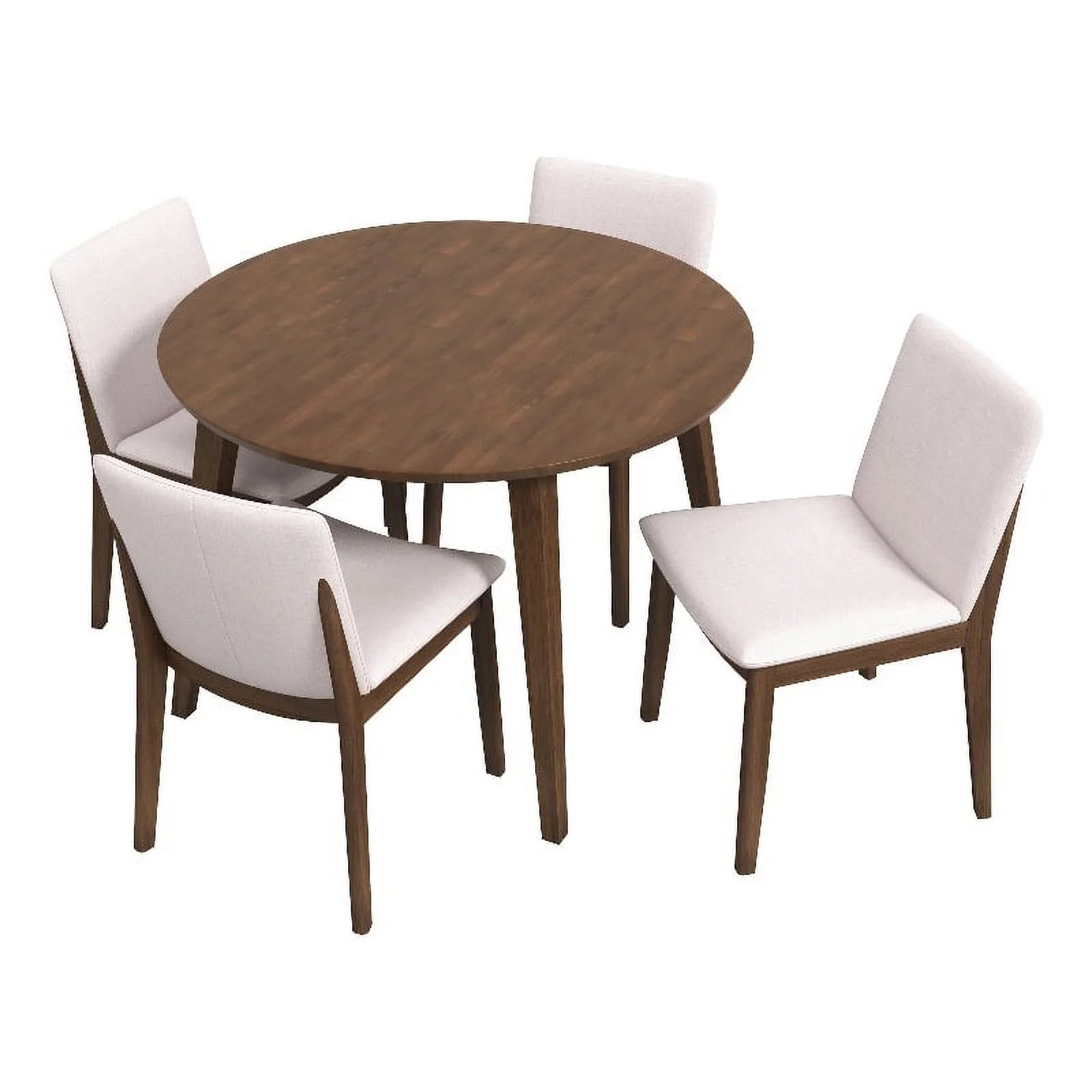 Cassie Modern Solid Wood Dining Table and 4 Chair Set