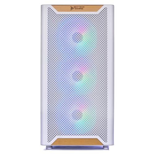Skytech Gaming Azure 3 Desktop PC, Ryzen 7 7700 3.8 GHz (5.3GHz), NVIDIA RTX 5060, 1TB NVMe SSD, 32GB DDR5 RAM 5200 RGB, 650W Gold PSU, Wi-Fi, Win 11