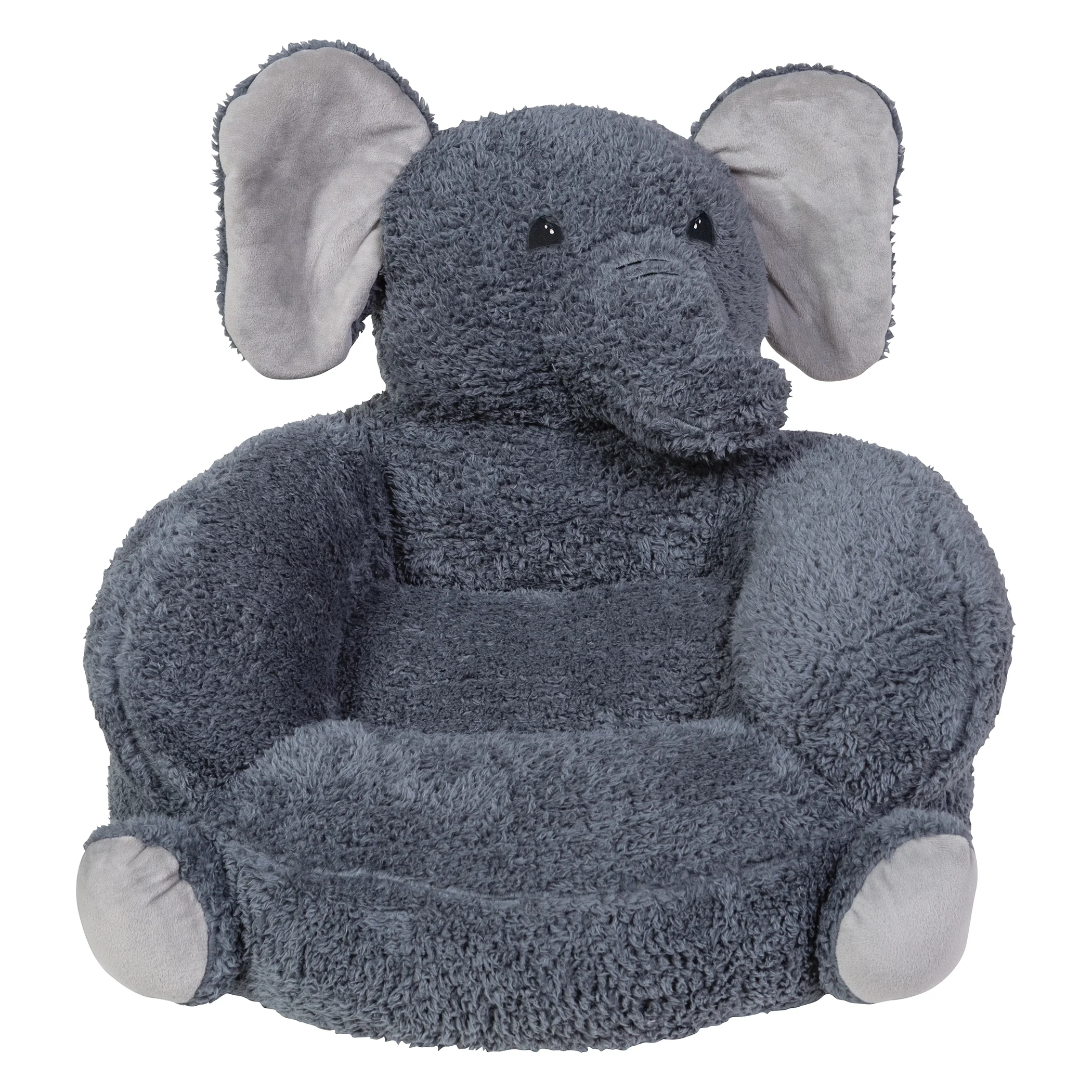 Trend Lab Toddler Plush Gray Elephant Lounge Character Chair