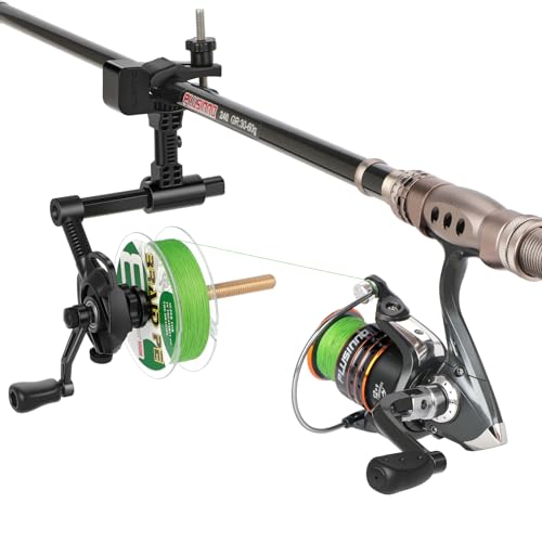 PLUSINNO Fishing Line Spooler For Fishing Reels, Fishing Gear And Equipment Gift For men With Unwinding Function Versatile for Thick & Thin Rods, Works with Spinning Reel, Cast Reel Without Line Twist