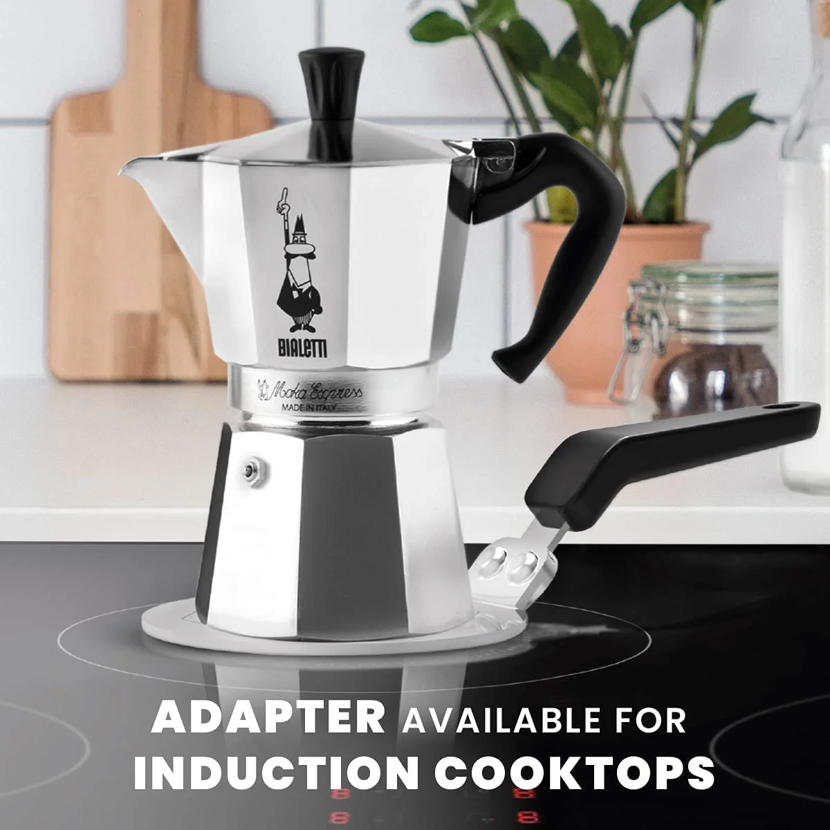 Bialetti - Moka Express: Iconic Stovetop Espresso Maker, Makes Real Italian Coffee, Moka Pot 9 Cups (14 Oz - 420 Ml), Aluminium, Silver 9 Cups (Pack of 1) Espresso Maker