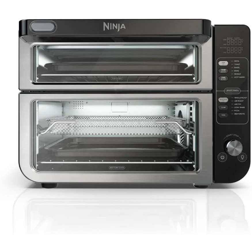Restored Ninja DCT401 12-in-1 Double Oven with FlexDoor (Refurbished)