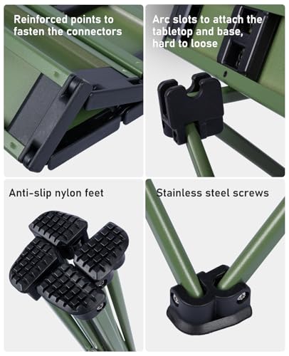 iClimb Ultralight Compact Camping Folding Table with Carry Bag (Blue - S)