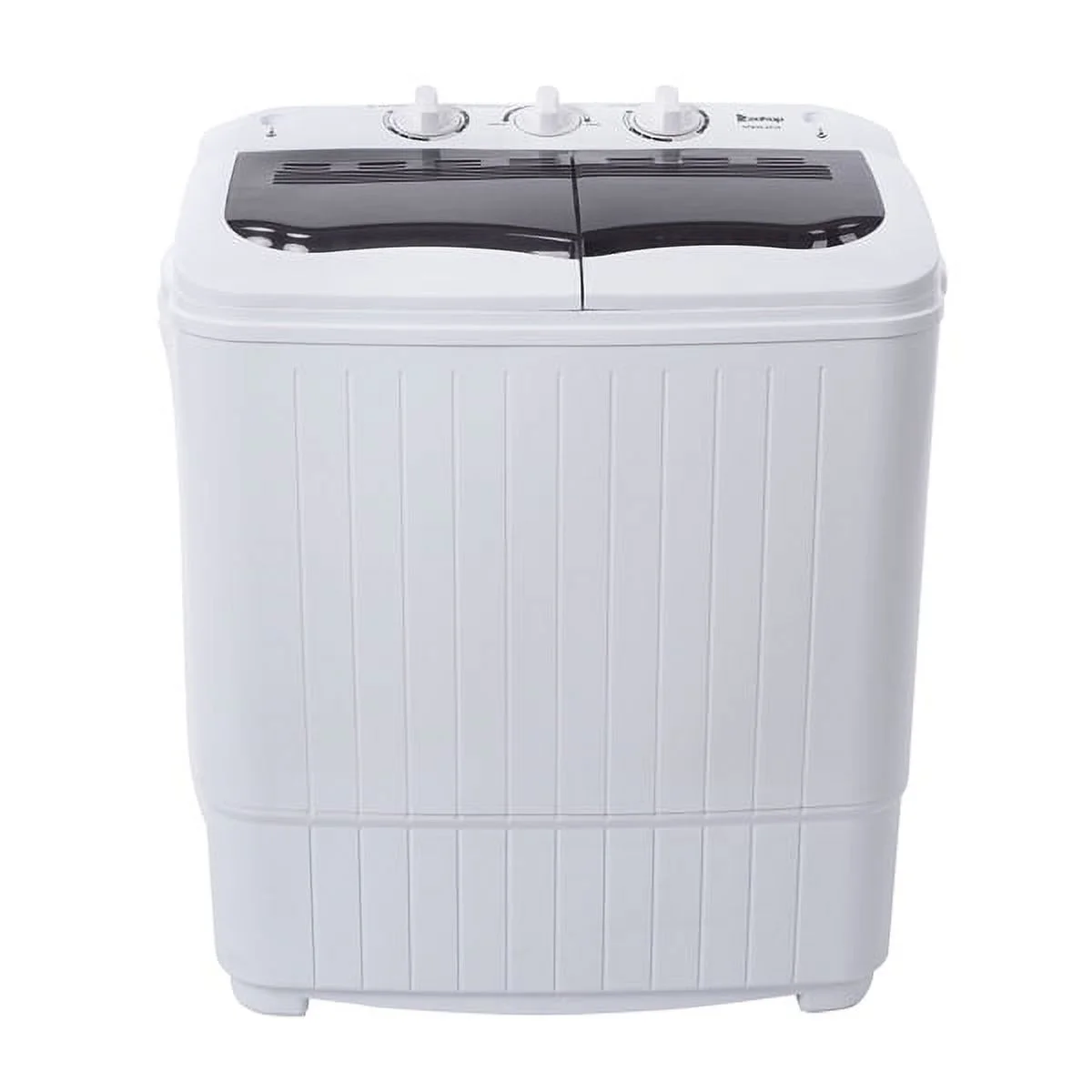 Compact Twin Tub with Built-in Drain Pump XPB35-ZK35 14.3(7.7 6.6)lbs Semi-automatic Gray Cover Washing Machine