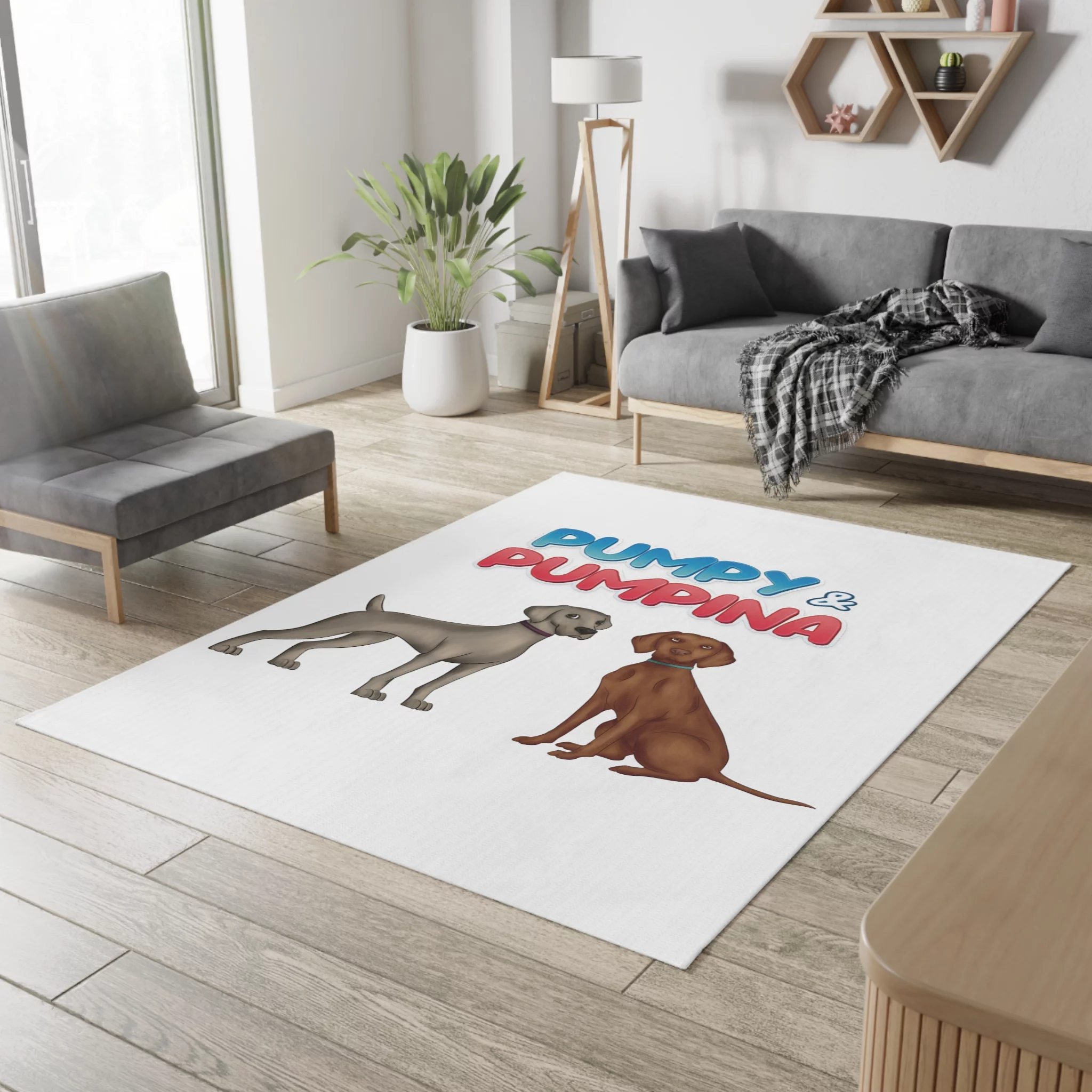 Mia and Riley the Dogs Dobby Rug (Pumpy & Pumpina Children's Book)