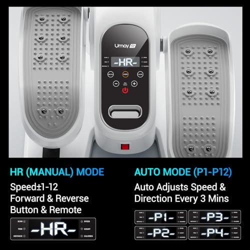 Under Desk Elliptical Machine, Ellipse Leg Exerciser for Seniors, Quiet & Portable Electric Seated Eclipse Exercise Training Machine with Remote, 12 Speeds & Mute Function, Manual & Auto Mode