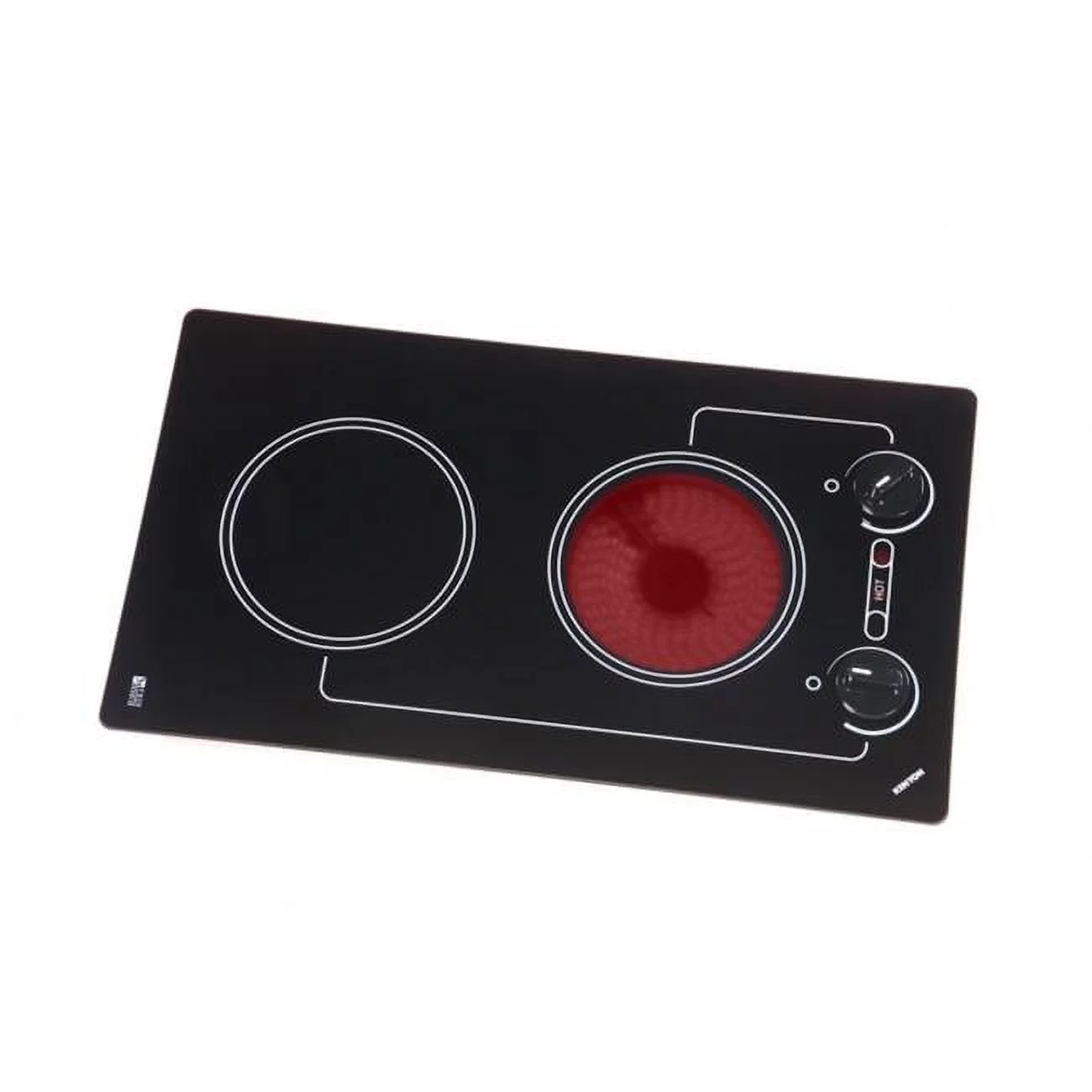 Caribbean Series 2-burner Cooktop- black with analog control- two 6 .50 inch 208V UL