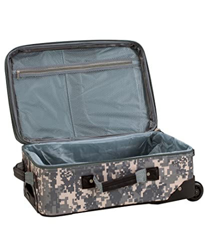 Rockland Journey Softside Upright Luggage Set,Expandable, Lightweight, Black, 4-Piece (14/19/24/28)