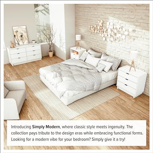 Prepac Sonoma Traditional Tall Nightstand Side Table with 3 Drawers, Functional Tall 3-Drawer Bedside Table 16