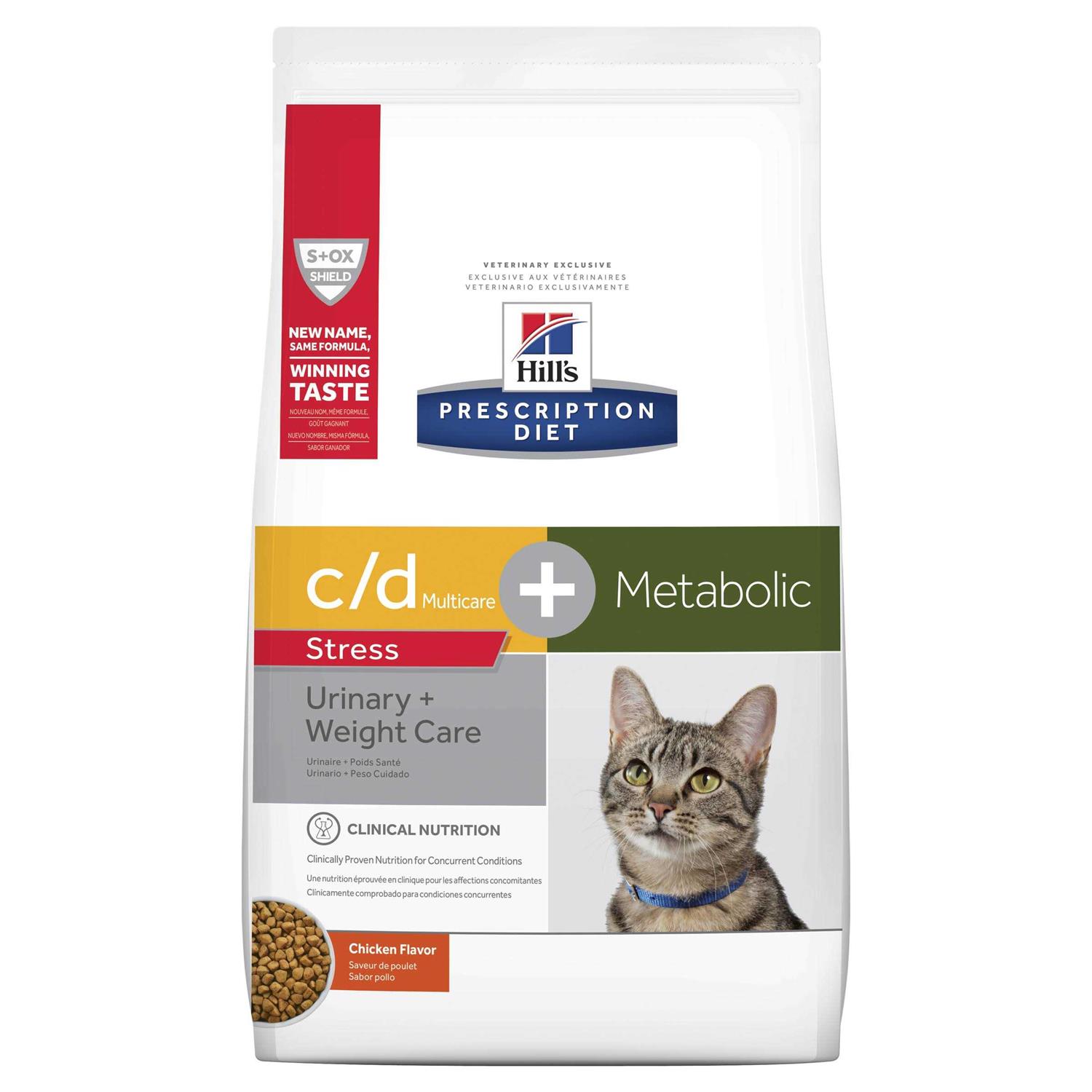 Hill's Prescription Diet c/d Multicare Stress + Metabolic Urinary Stress + Weight Care Chicken Flavor Dry Cat Food - Pet Supplies online store