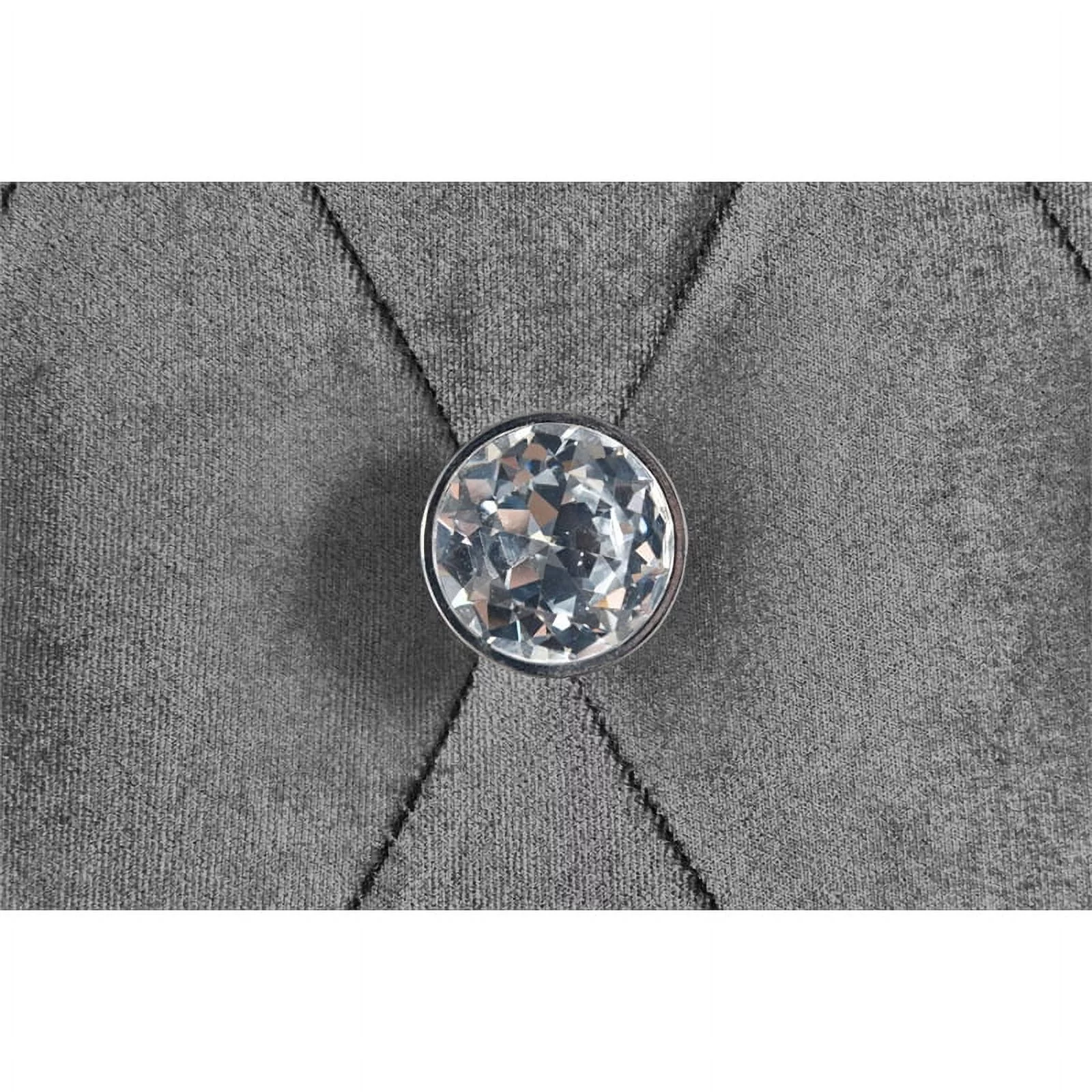 Coaster Antonella Velvet Upholstered Tufted Eastern King Bed in Gray