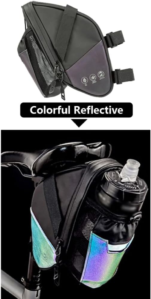 Bike Pouch Bicycle Saddle Bag Bike Bag Rainproof Cycling panniers Seatpost Reflective Rear Seat Bikepacking Bags