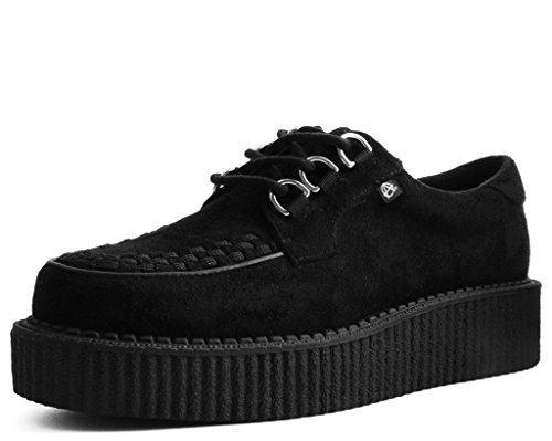 T.U.K. Anarchic Faux Suede Black Creeper Shoes