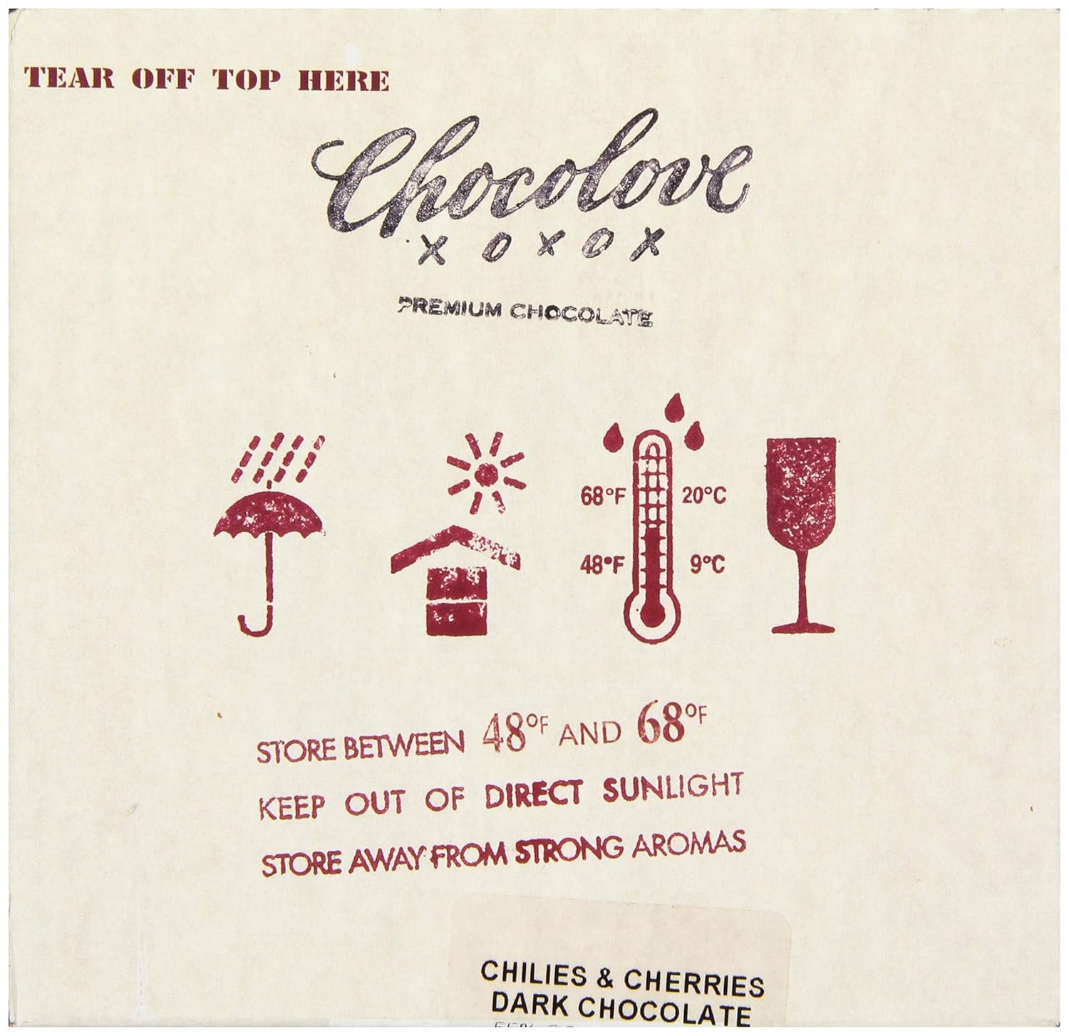 Chocolove Dark Chocolate, Chilies/Cherries, 3.2 Ounce (Pack of 12)