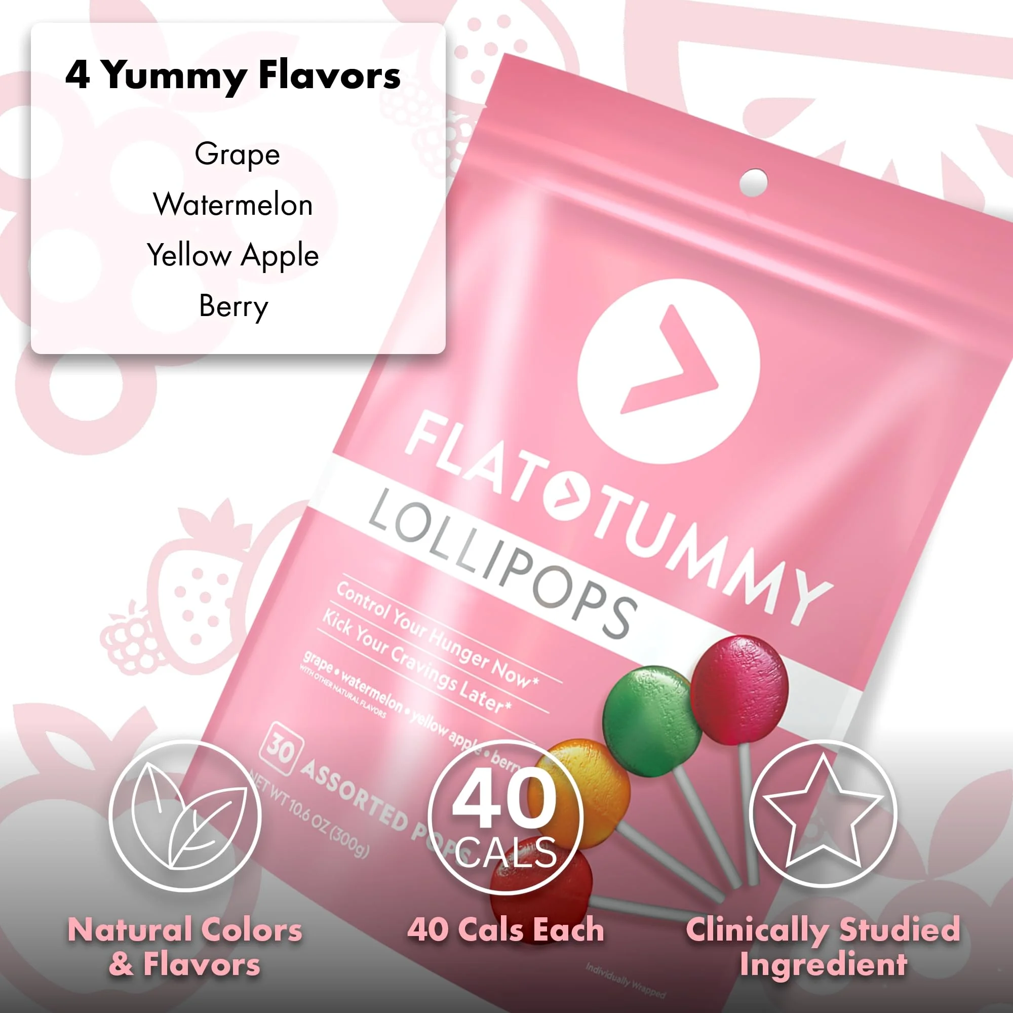 Flat Tummy Lollipops, Pack of 30 – Crush Cravings
