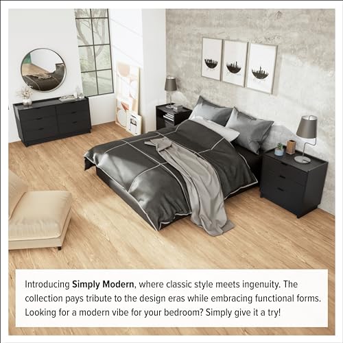 Prepac Sonoma Traditional Tall Nightstand Side Table with 3 Drawers, Functional Tall 3-Drawer Bedside Table 16