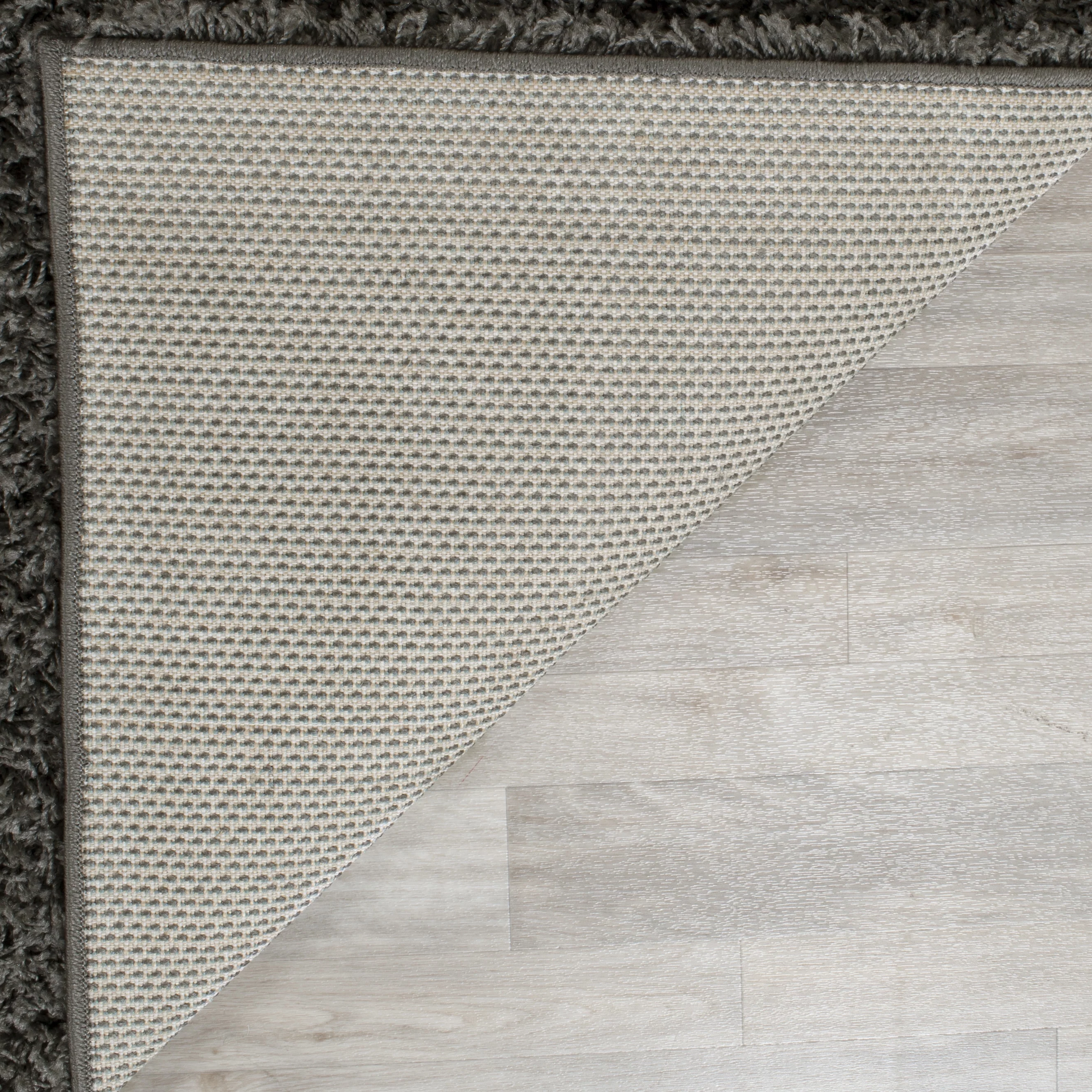 SAFAVIEH Athens Solid Plush Shag Area Rug, Dark Grey, 9' x 12'