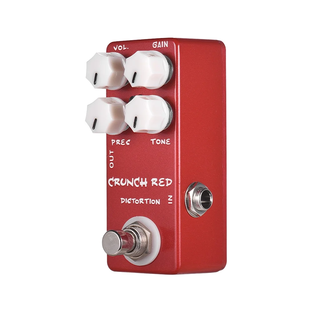 MOSKYAudio CRUNCH RED Distortion Guitar Effect Pedal - Unlock New Sound Possibilities with True Bypass!