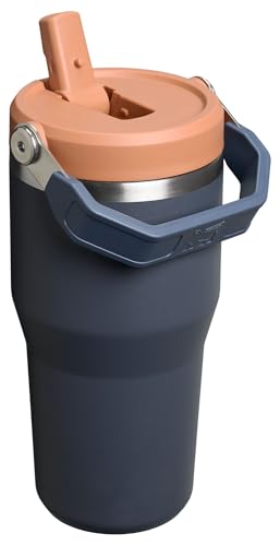 Stanley IceFlow Flip Straw Tumbler with Handle 30 oz | Twist On Lid and Flip Up Straw | Leak Resistant Water Bottle | Insulated Stainless Steel |BPA-Free | Lilac