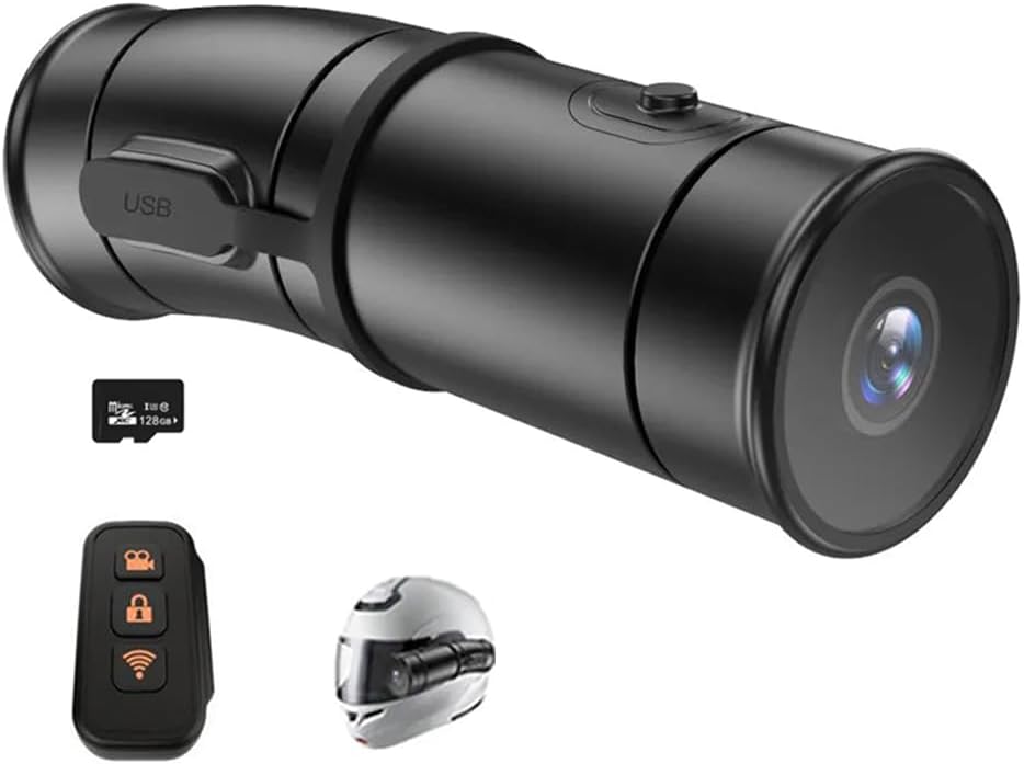 Motorcycle 2k Camera Motorcycle Dash Cam with Front & Rear 2K Camera Video Recorder Dashcam 1440P Motorcycle Helmet Camera with Wireless Controller WiFi Motor Bike DVR Dash Cam Night Vision