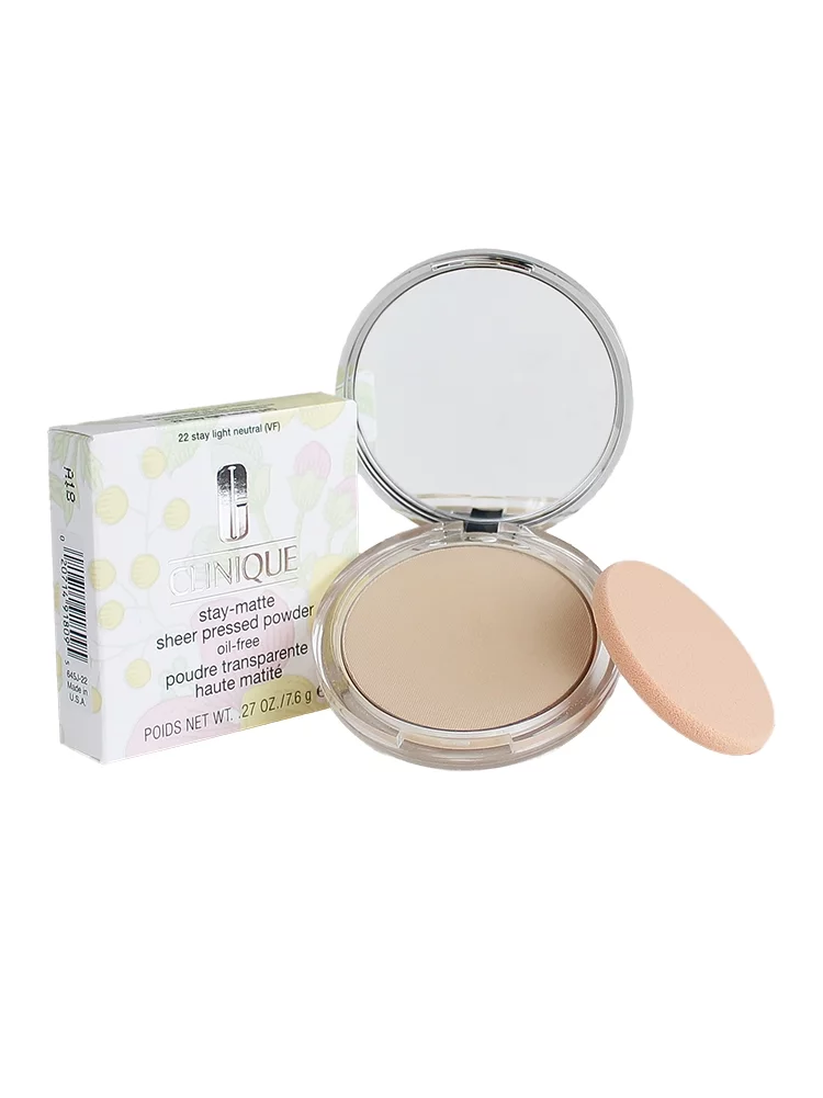 Clinique Stay-Matte Sheer Pressed Powder - Oil-free Formula - 22 Stay Light Neutral - .27oz