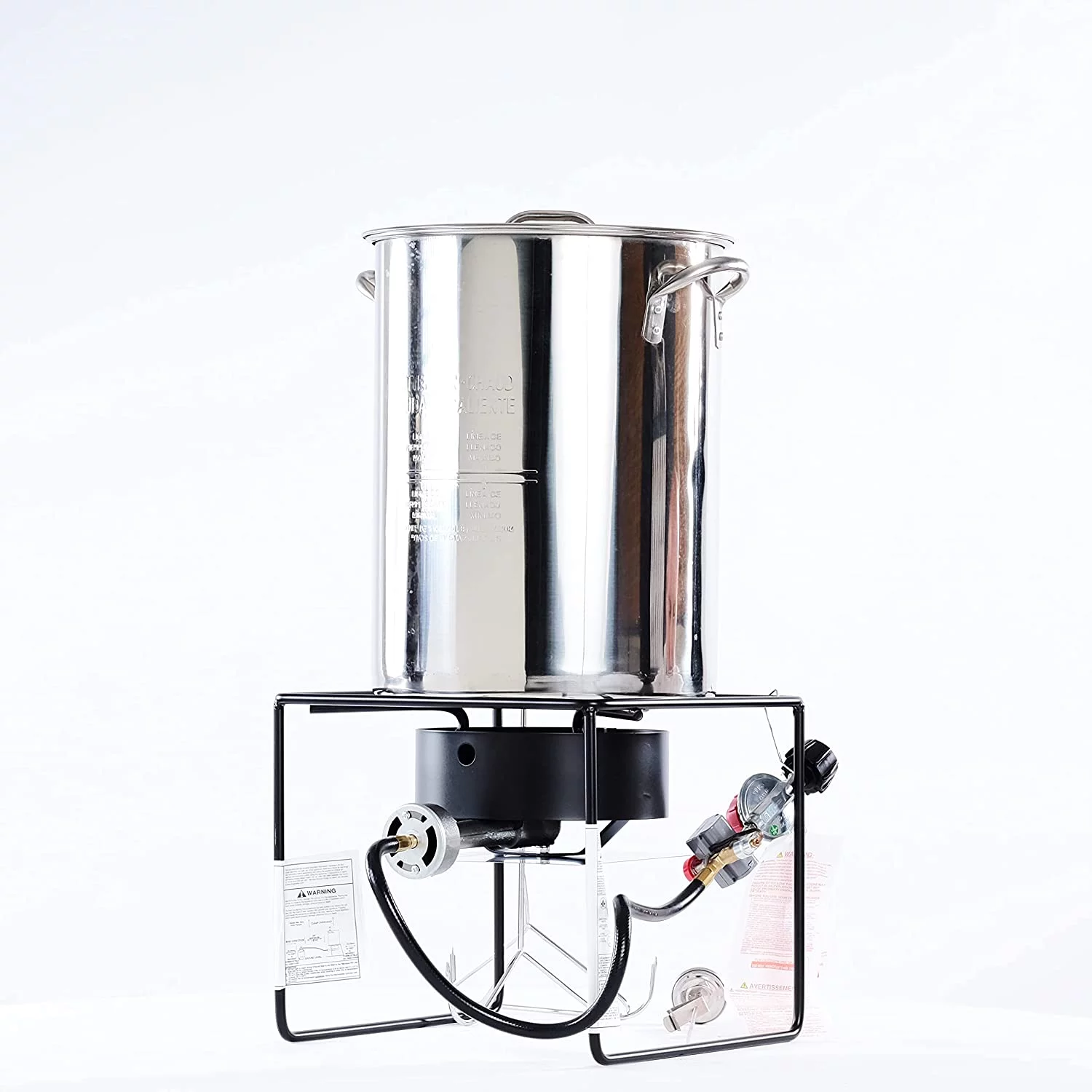 12 in. Welded Square Turkey Fryer Package with Stainless Steel Turkey Pot
