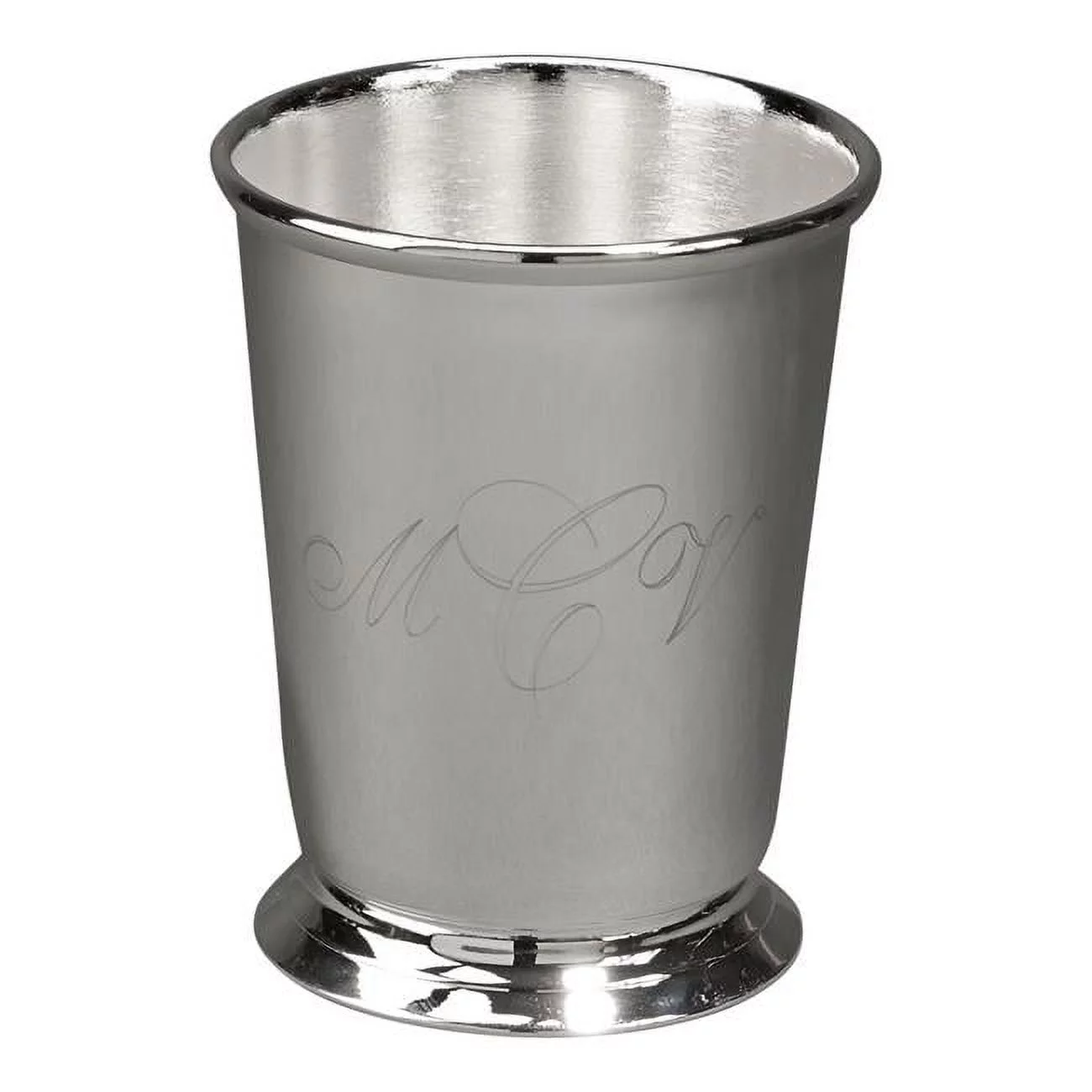 Creative Gifts International  11 oz Silver Plated Mint Julep Cup with 4 in. Capacity - Green