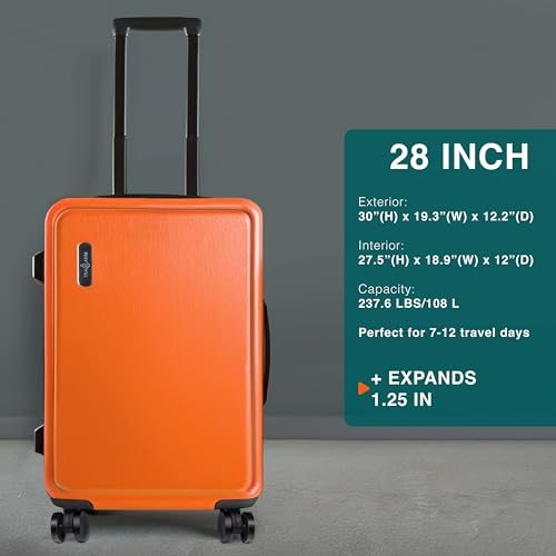 22 Inch Carry On Luggage 22x14x9 Airline Approved, Carry On Suitcase with Wheels, Hard-shell Carry-on Luggage, Durable Luggage Carry-On, Black Small Suitcase with Cosmetic Case