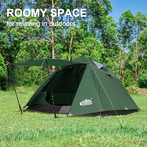 2-3 Person Tent Backpacking Tent, Waterproof Windproof 4 Season Tent for Camping, Easy Setup Two Person Tent for Backpacking, Hiking, Hunting, Motor Cycling & Biking